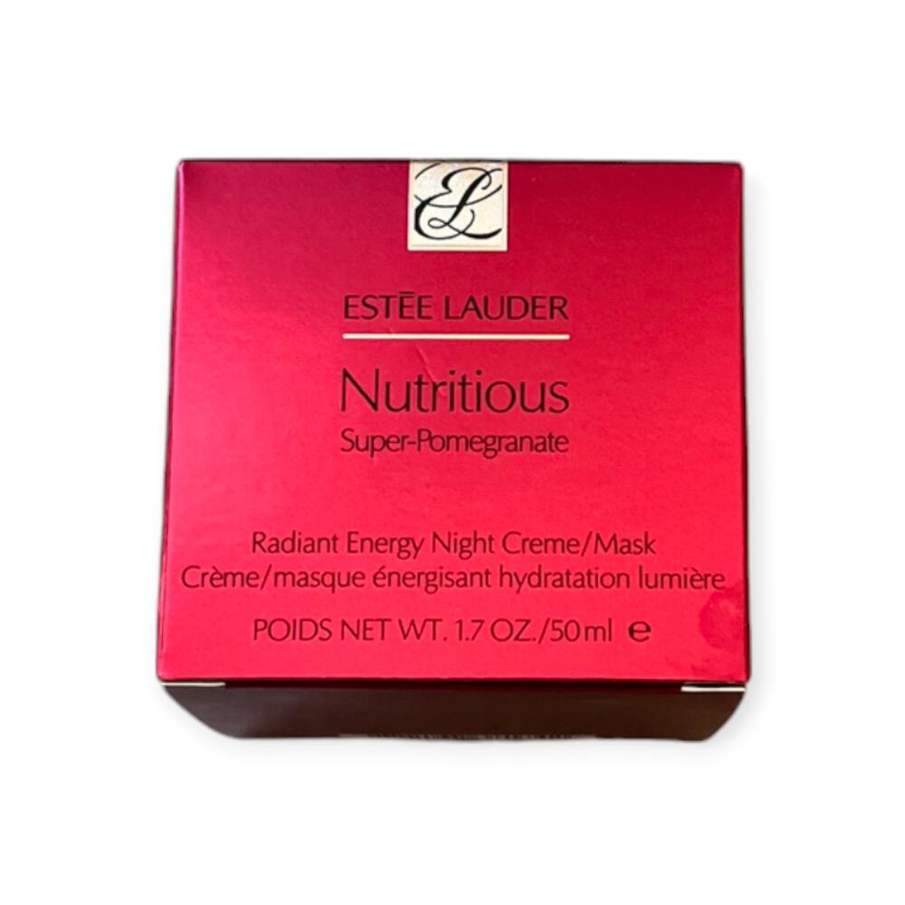 NIB Estee Lauder Nutritious Super-Pomegranate Radiant Energy Night Creme-Mask